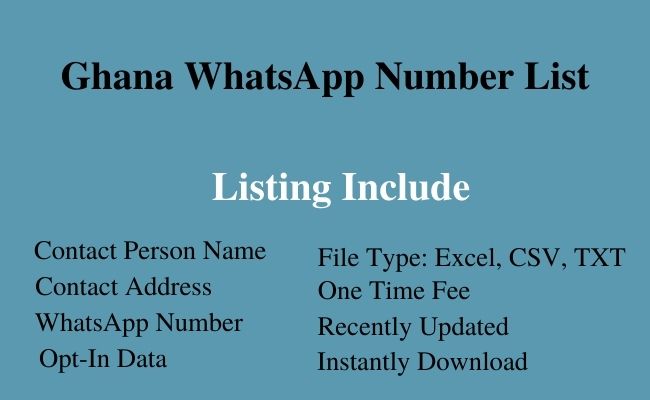 Ghana whatsapp number list