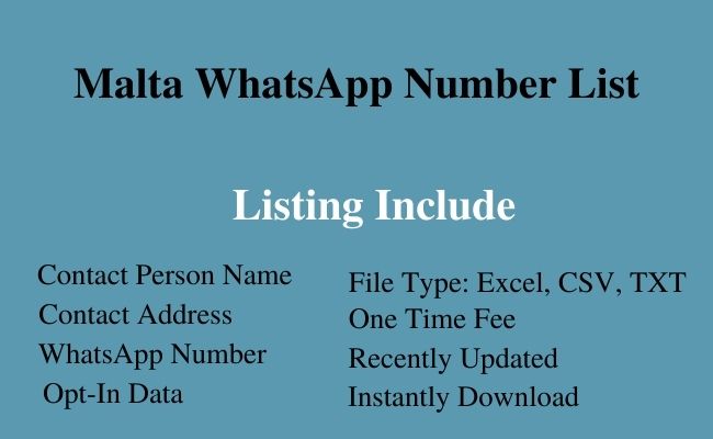 Malta whatsapp number list