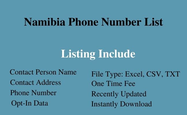 Namibia phone number list