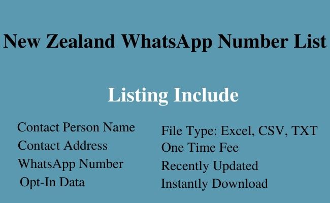 New Zealand whatsapp number list