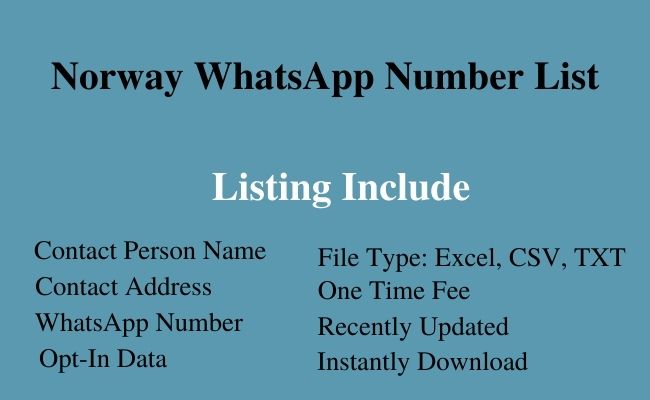 Norway whatsapp number list