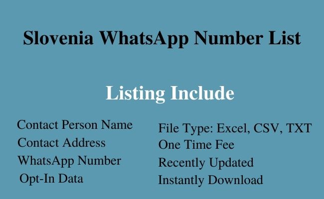 Slovenia whatsapp number list