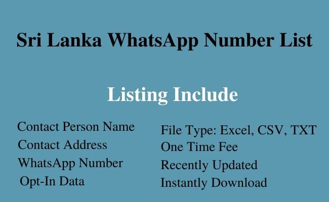 Sri Lanka whatsapp number list