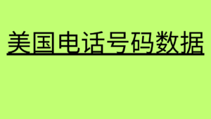 美国电话号码数据